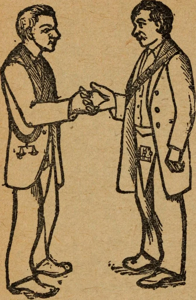 An illustration from Scotch Rite masonry illustrated : the complete ritual of the ancient and accepted Scottish Rite profusely illustrated, 1905, leaf 521