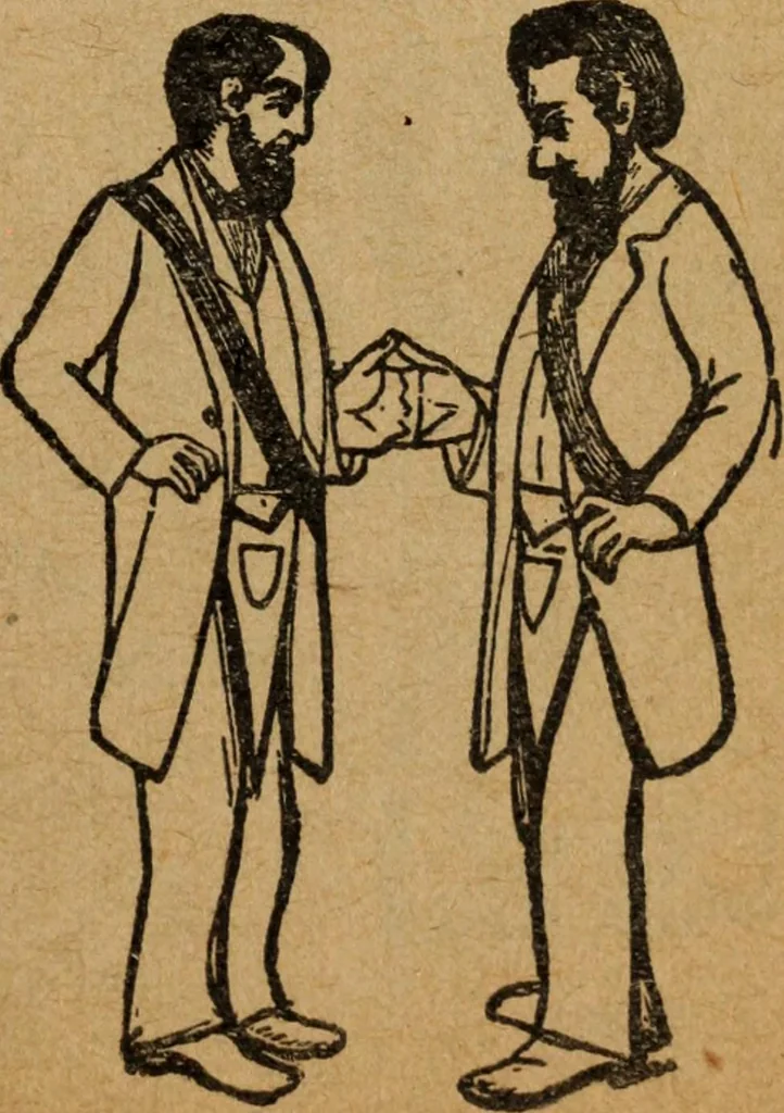 An illustration from Scotch Rite masonry illustrated : the complete ritual of the ancient and accepted Scottish Rite profusely illustrated, 1905, leaf 522