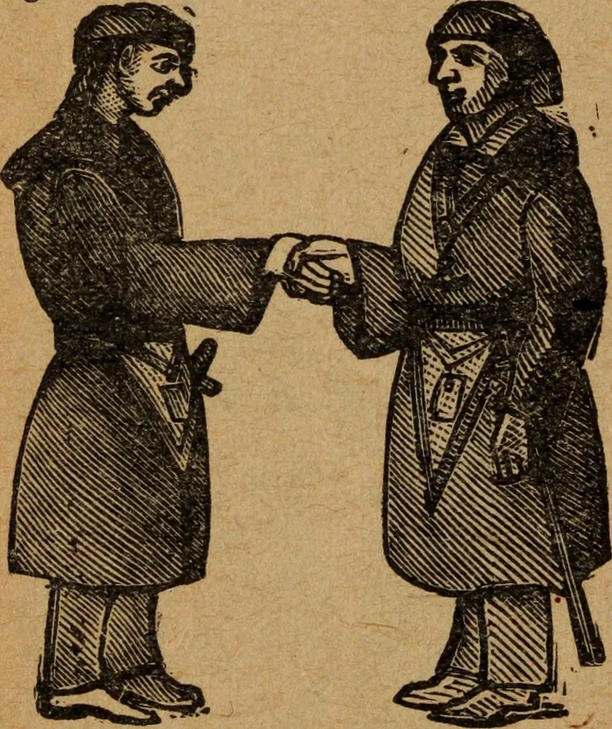 An illustration from Scotch Rite masonry illustrated : the complete ritual of the ancient and accepted Scottish Rite profusely illustrated, 1905, leaf 525