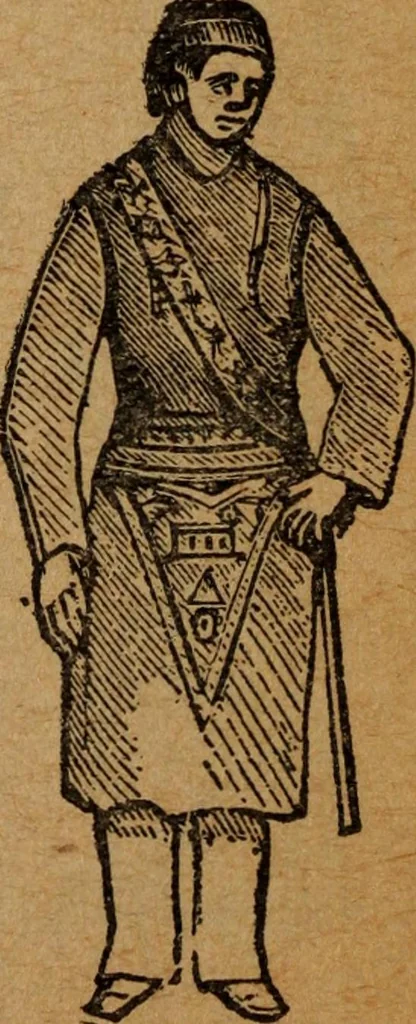 An illustration from Scotch Rite masonry illustrated : the complete ritual of the ancient and accepted Scottish Rite profusely illustrated, 1905, leaf 529