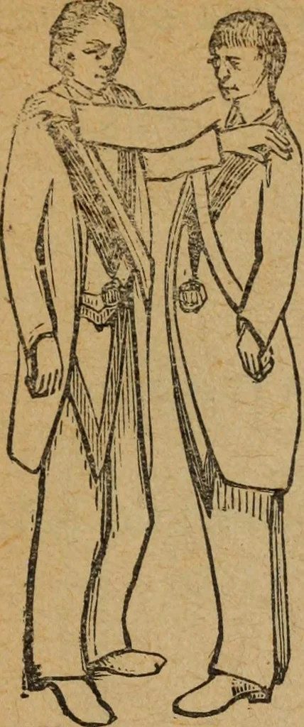 An illustration from Scotch Rite masonry illustrated : the complete ritual of the ancient and accepted Scottish Rite profusely illustrated, 1905, leaf 532