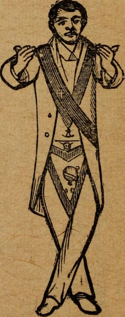 An illustration from Scotch Rite masonry illustrated : the complete ritual of the ancient and accepted Scottish Rite profusely illustrated, 1905, leaf 533