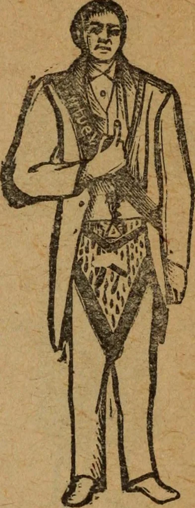 An illustration from Scotch Rite masonry illustrated : the complete ritual of the ancient and accepted Scottish Rite profusely illustrated, 1905, leaf 543