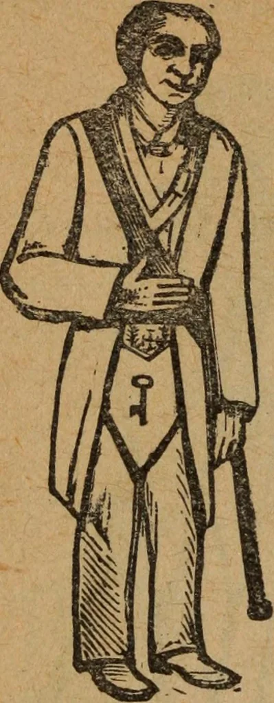 An illustration from Scotch Rite masonry illustrated : the complete ritual of the ancient and accepted Scottish Rite profusely illustrated, 1905, leaf 547