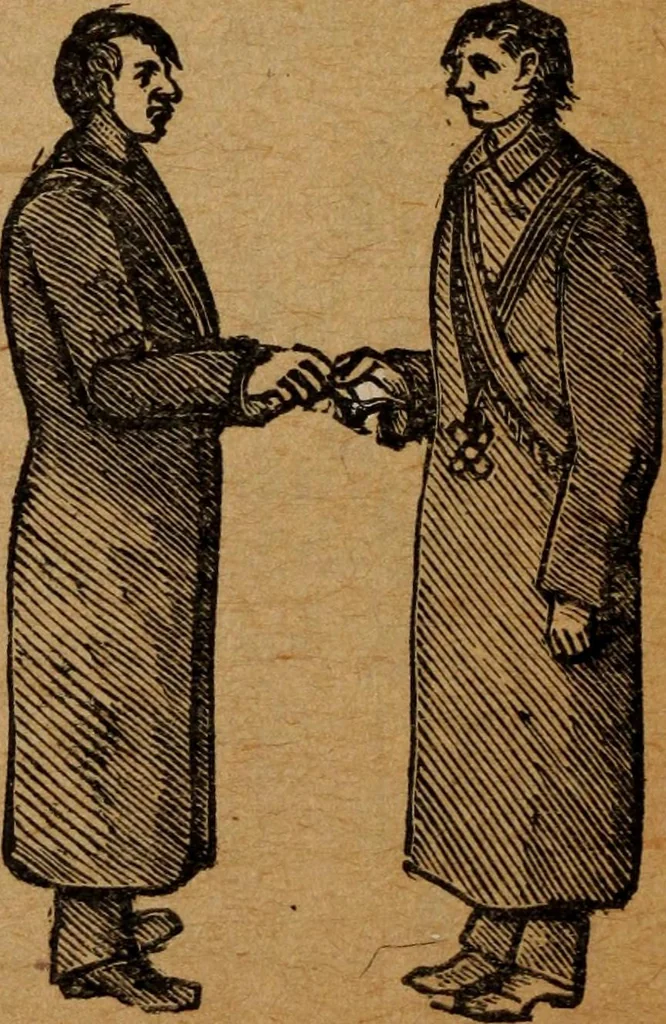 An illustration from Scotch Rite masonry illustrated : the complete ritual of the ancient and accepted Scottish Rite profusely illustrated, 1905, leaf 549