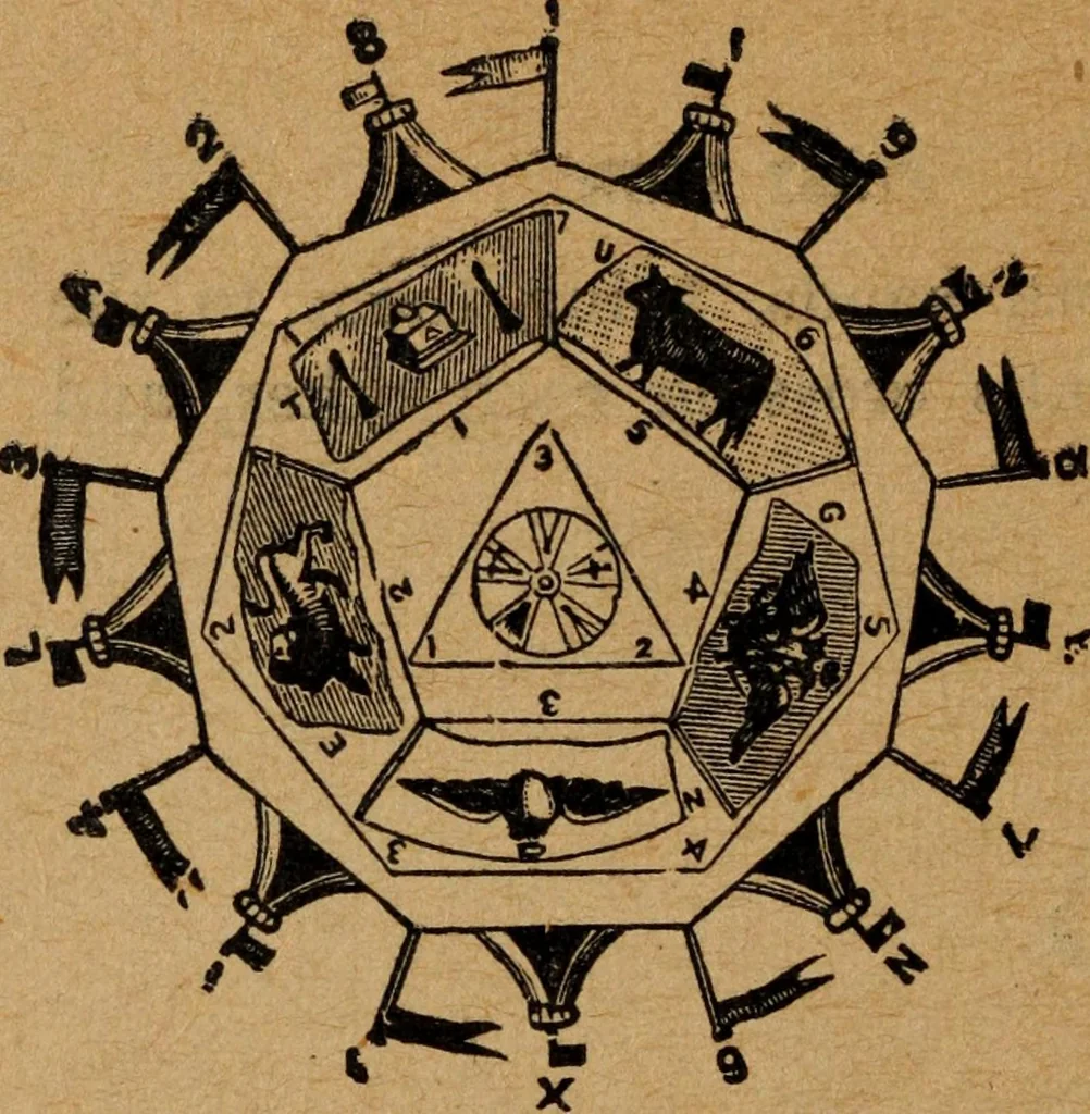 An illustration from Scotch Rite masonry illustrated : the complete ritual of the ancient and accepted Scottish Rite profusely illustrated, 1905, leaf 557