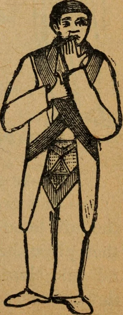 An illustration from Scotch Rite masonry illustrated : the complete ritual of the ancient and accepted Scottish Rite profusely illustrated, 1905, leaf 56