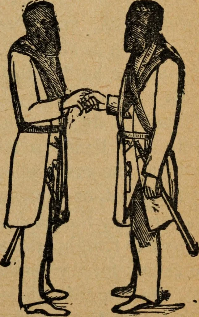 An illustration from Scotch Rite masonry illustrated : the complete ritual of the ancient and accepted Scottish Rite profusely illustrated, 1905, leaf 84