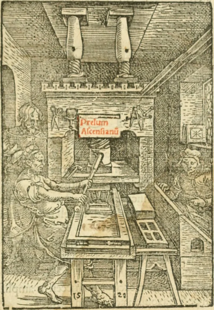 An illustration from Scotorum historiae a prima gentis origine : cum aliarum & rerum & gentium illustratione non vulgari : praemissa epistola nu[m]cupatoria, tabellisq[ue] amplissmis & non poenitenda isagoge quae ab huius terho explicabuntur diffusius, 1526, leaf 6