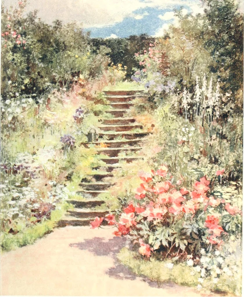 An illustration from Scottish gardens; being a representative selection of different types, old and new, 1908, leaf 182