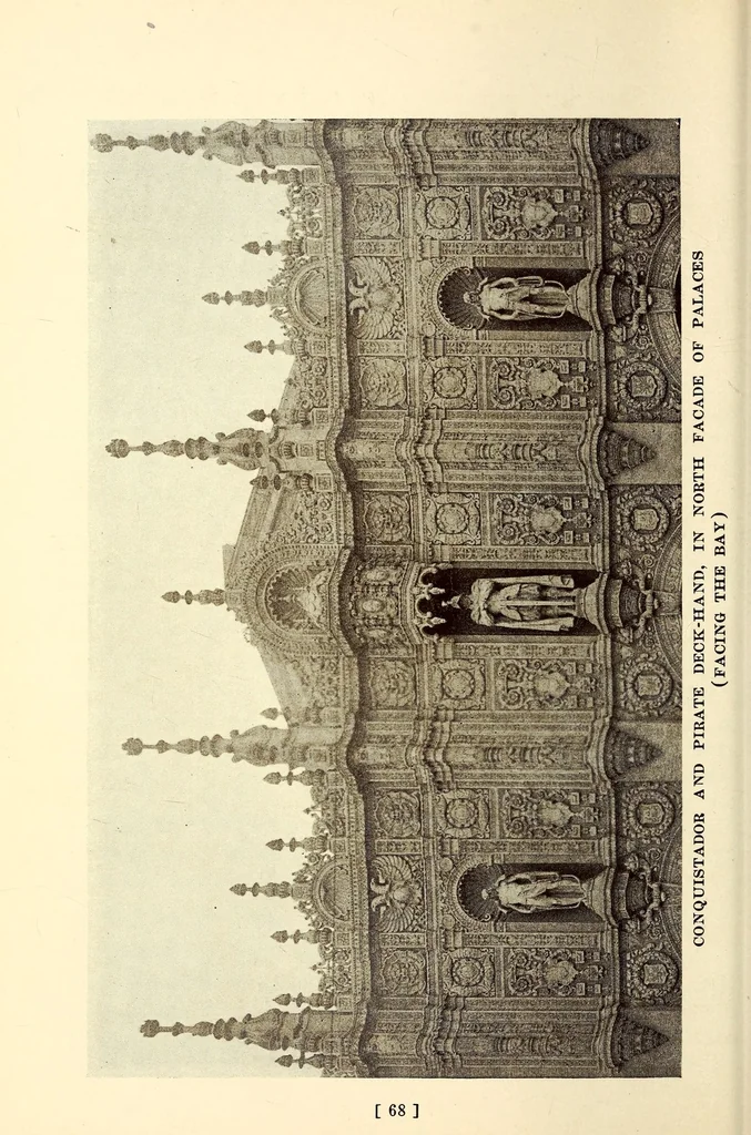 An illustration from The sculpture & murals of the Panama-Pacific international exposition; the official handbook, giving the symbolism, meaning and location of all works, with information concerning the sculptors and artists, 1915, leaf 82