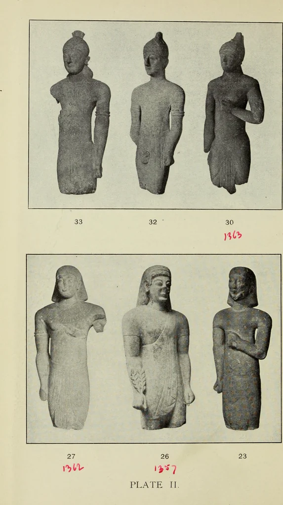 An illustration from Sculptures of the Cesnola Collection of Cypriote Antiquities in the east entrance hall and north aisle, 1880, leaf 111