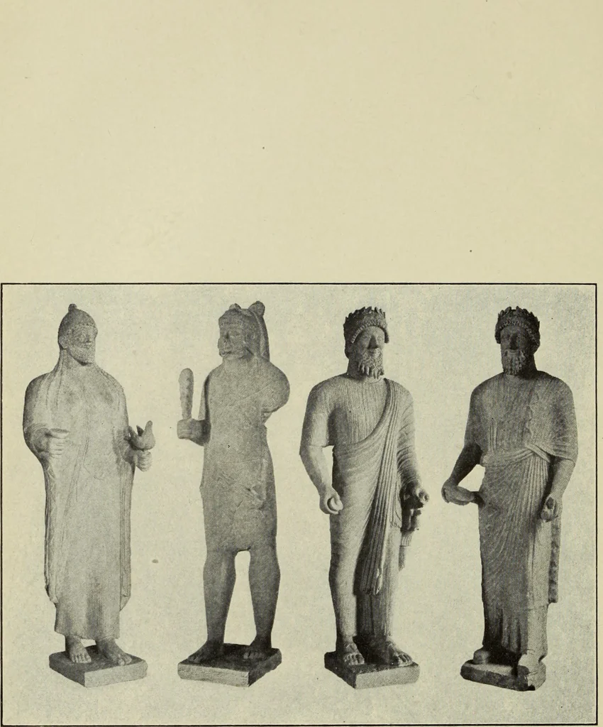 An illustration from Sculptures of the Cesnola Collection of Cypriote Antiquities in the east entrance hall and north aisle, 1880, leaf 75