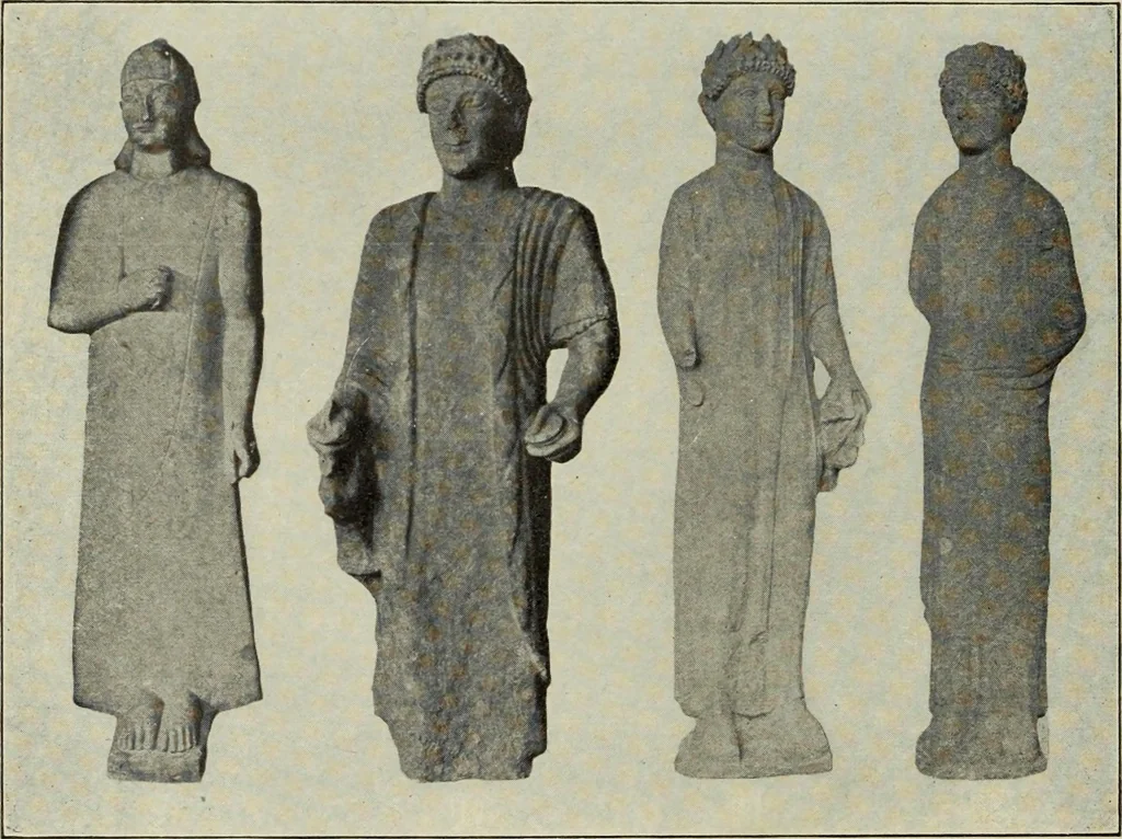 An illustration from Sculptures of the Cesnola Collection of Cypriote Antiquities in the east entrance hall and north aisle, 1880, leaf 93