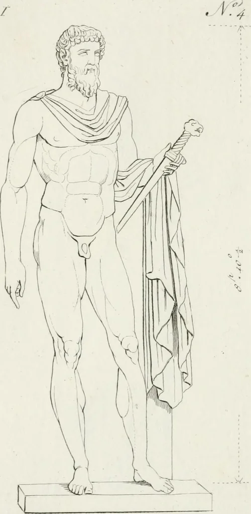 An illustration from Sculture del palazzo della Villa Borghese detta Pinciana, 1796, leaf 100