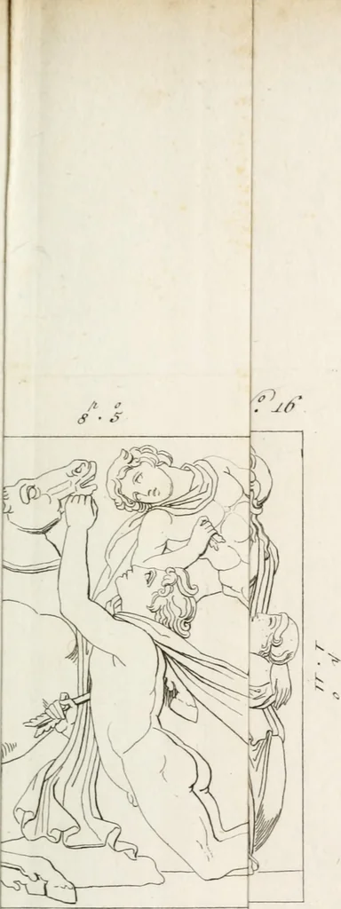An illustration from Sculture del palazzo della Villa Borghese detta Pinciana, 1796, leaf 124