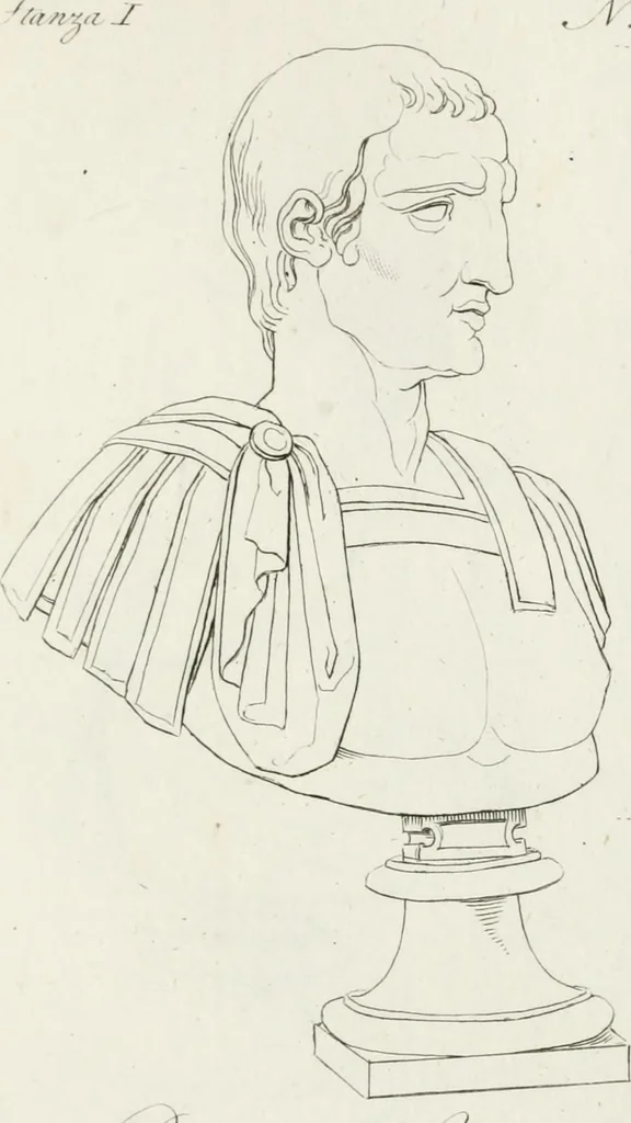 An illustration from Sculture del palazzo della Villa Borghese detta Pinciana, 1796, leaf 148