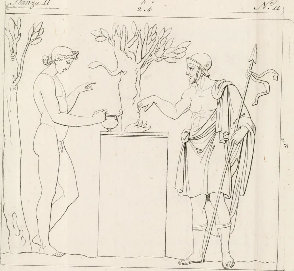 An illustration from Sculture del palazzo della Villa Borghese detta Pinciana, 1796, leaf 182