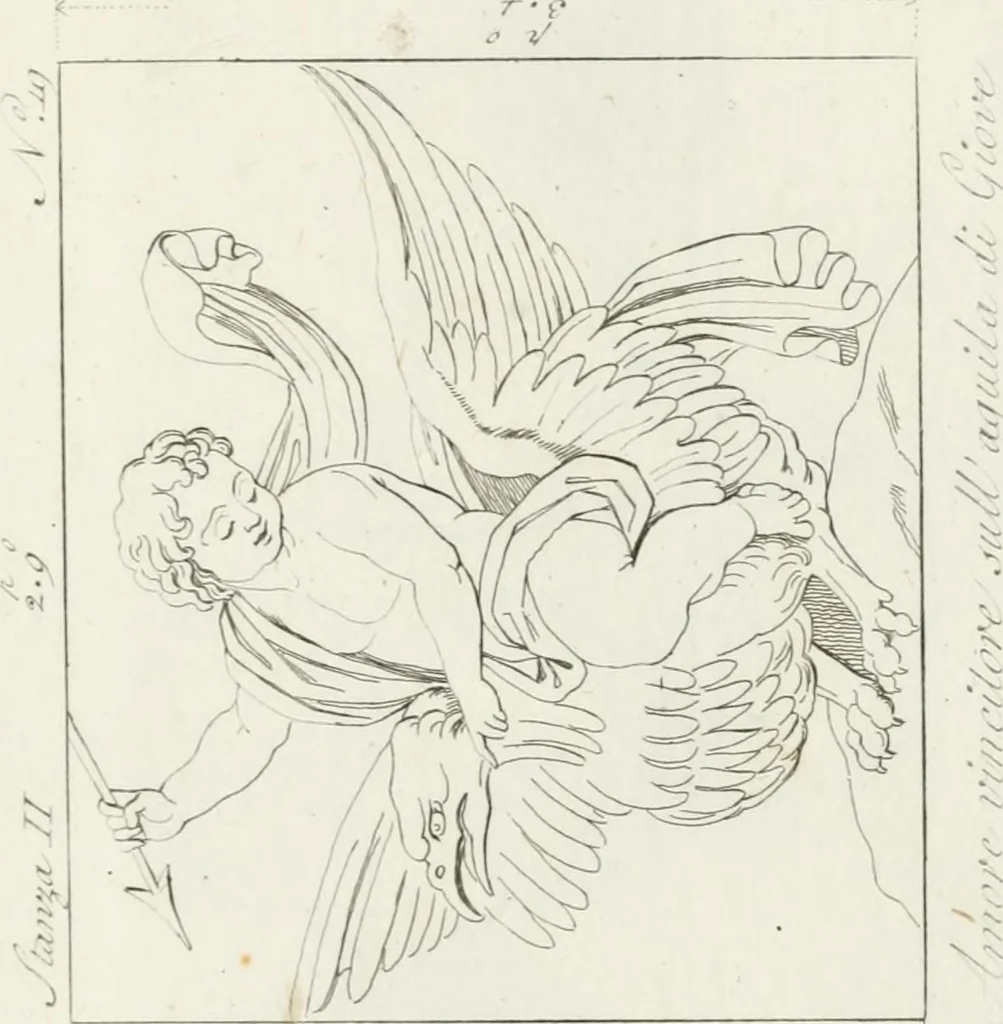 An illustration from Sculture del palazzo della Villa Borghese detta Pinciana, 1796, leaf 196