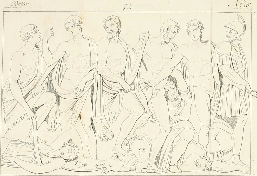An illustration from Sculture del palazzo della Villa Borghese detta Pinciana, 1796, leaf 39