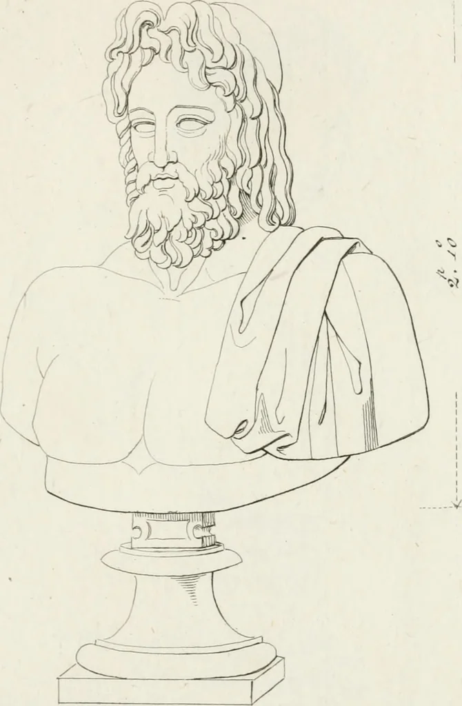 An illustration from Sculture del palazzo della Villa Borghese detta Pinciana, 1796, leaf 58