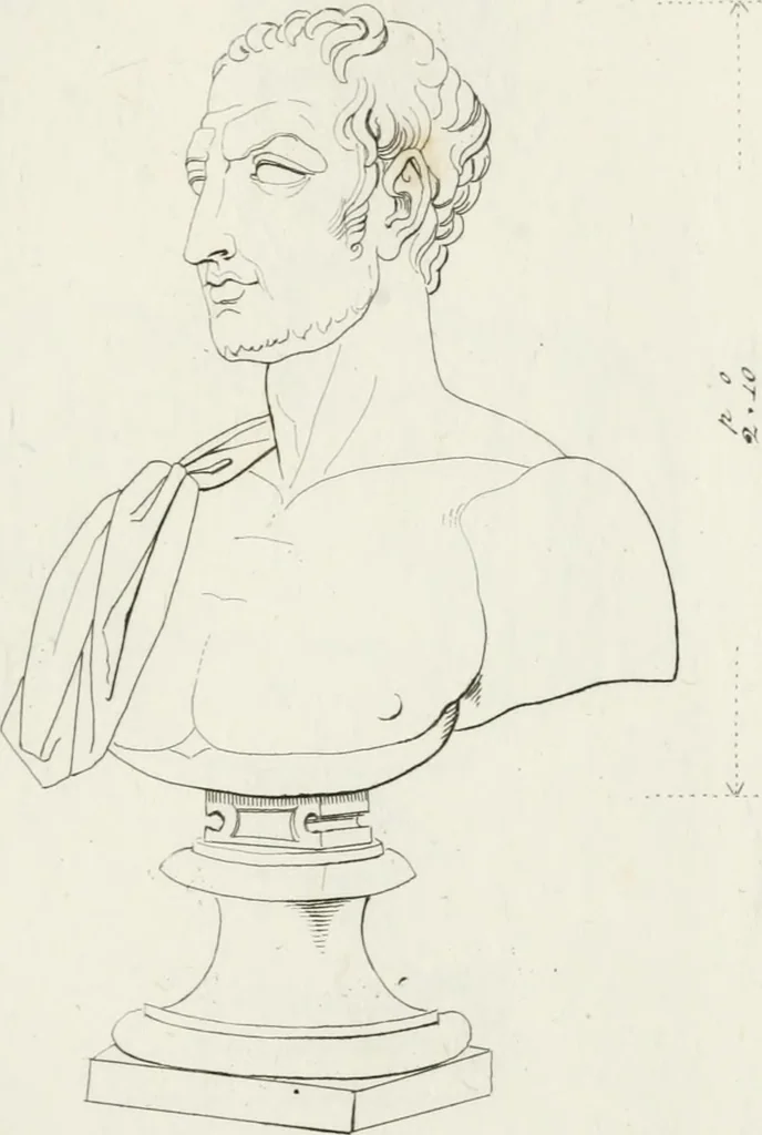 An illustration from Sculture del palazzo della Villa Borghese detta Pinciana, 1796, leaf 74