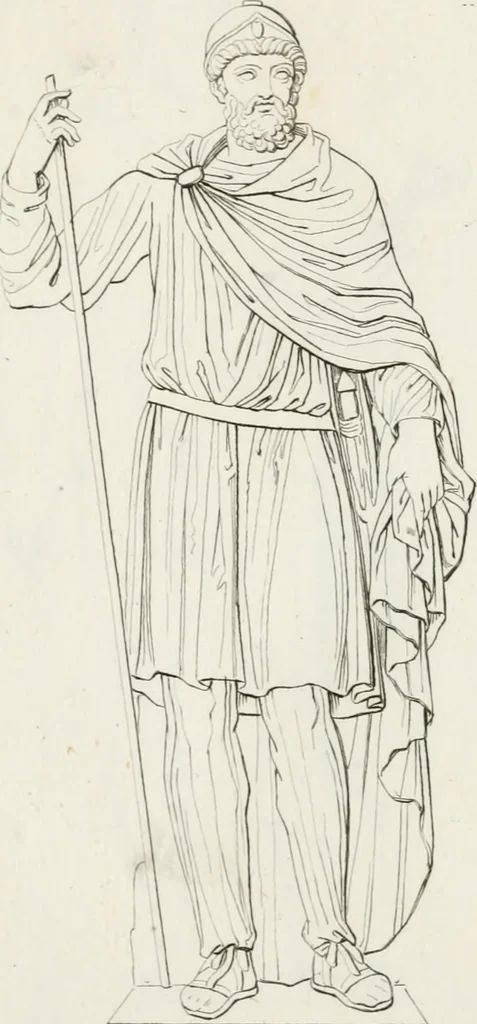 An illustration from Sculture del palazzo della Villa Borghese detta Pinciana, 1796, leaf 98