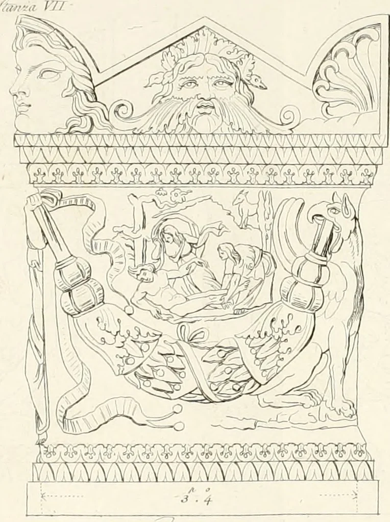 An illustration from Sculture del palazzo della Villa Borghese detta Pinciana, 1796, leaf 175