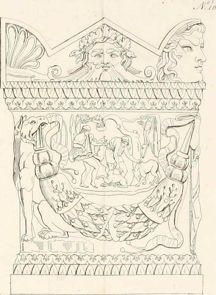 An illustration from Sculture del palazzo della Villa Borghese detta Pinciana, 1796, leaf 175