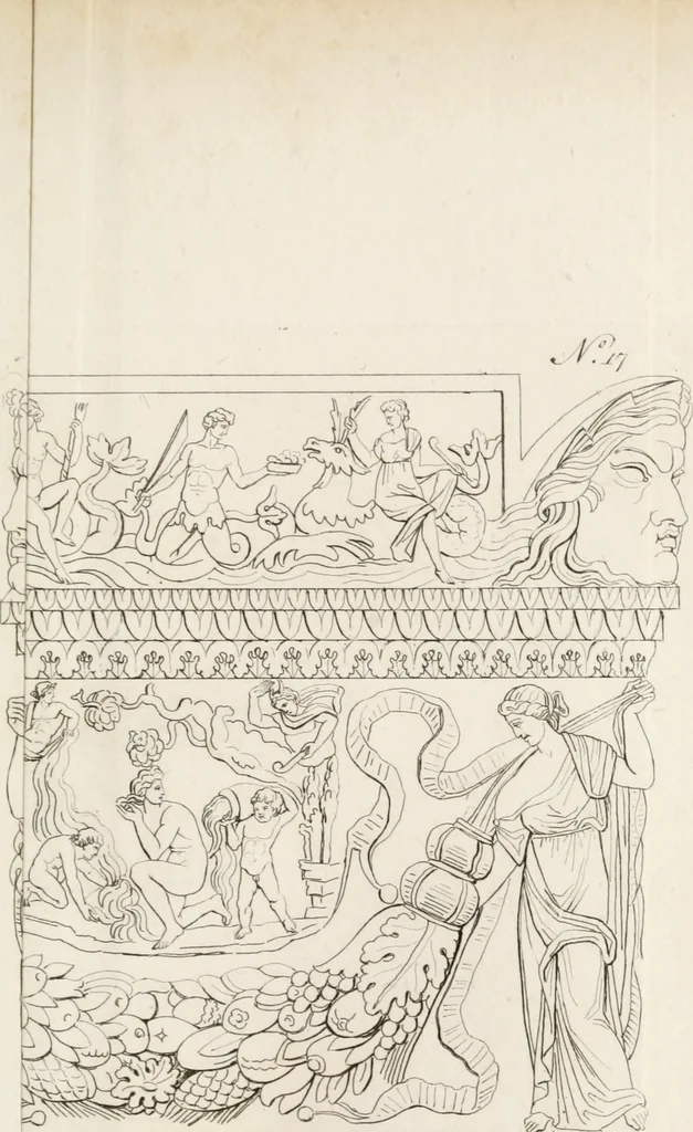 An illustration from Sculture del palazzo della Villa Borghese detta Pinciana, 1796, leaf 176