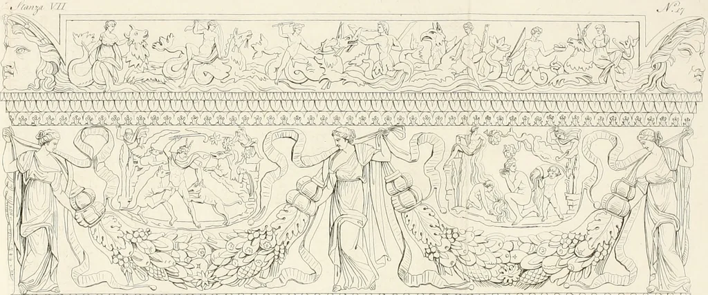 An illustration from Sculture del palazzo della Villa Borghese detta Pinciana, 1796, leaf 177