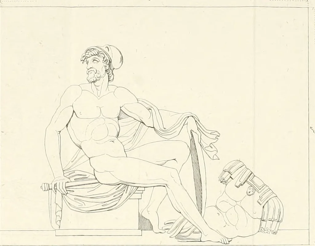 An illustration from Sculture del palazzo della Villa Borghese detta Pinciana, 1796, leaf 239