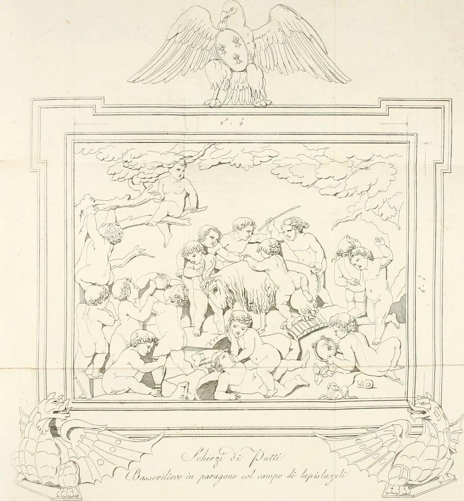 An illustration from Sculture del palazzo della Villa Borghese detta Pinciana, 1796, leaf 53