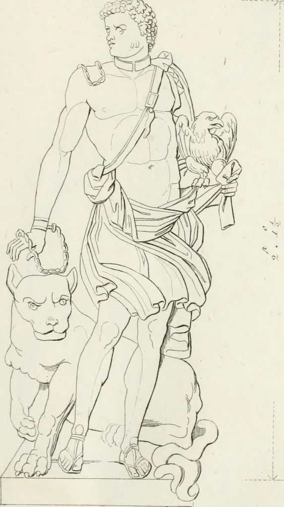 An illustration from Sculture del palazzo della Villa Borghese detta Pinciana, 1796, leaf 56