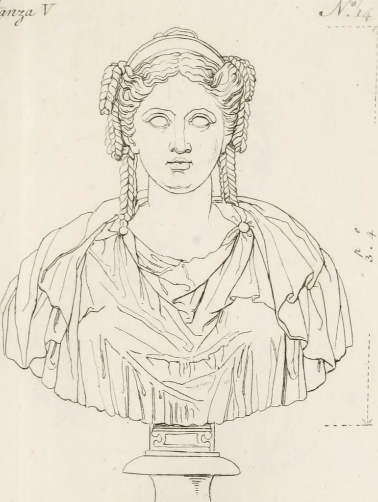 An illustration from Sculture del palazzo della Villa Borghese detta Pinciana, 1796, leaf 84