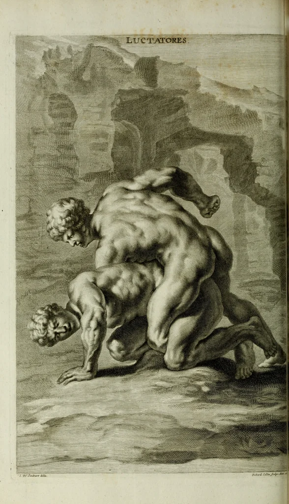 An illustration from Scvlptvræ veteris admiranda : sive, Delineatio vera perfectissimarvm eminentissimarvmqve statvarvm, unà cum artis hujus nobilissimæ theoria, serenissimo ac potentissimo principi ac domino, domino Carolo, comiti Palat. Rheni, S. Rom. imp. archith. & electori, Bavariæ duci, &c. &c., 1680, leaf 191