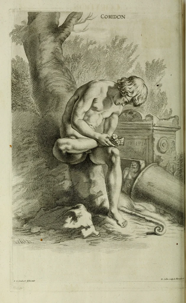 An illustration from Scvlptvræ veteris admiranda : sive, Delineatio vera perfectissimarvm eminentissimarvmqve statvarvm, unà cum artis hujus nobilissimæ theoria, serenissimo ac potentissimo principi ac domino, domino Carolo, comiti Palat. Rheni, S. Rom. imp. archith. & electori, Bavariæ duci, &c. &c., 1680, leaf 195