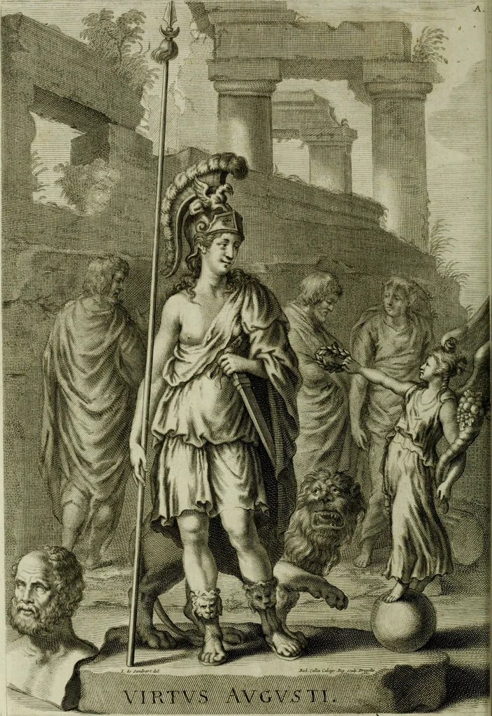 An illustration from Scvlptvræ veteris admiranda : sive, Delineatio vera perfectissimarvm eminentissimarvmqve statvarvm, unà cum artis hujus nobilissimæ theoria, serenissimo ac potentissimo principi ac domino, domino Carolo, comiti Palat. Rheni, S. Rom. imp. archith. & electori, Bavariæ duci, &c. &c., 1680, leaf 23