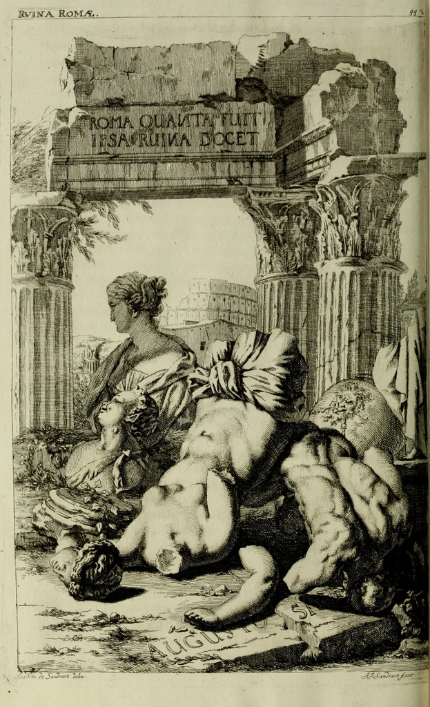 An illustration from Scvlptvræ veteris admiranda : sive, Delineatio vera perfectissimarvm eminentissimarvmqve statvarvm, unà cum artis hujus nobilissimæ theoria, serenissimo ac potentissimo principi ac domino, domino Carolo, comiti Palat. Rheni, S. Rom. imp. archith. & electori, Bavariæ duci, &c. &c., 1680, leaf 273