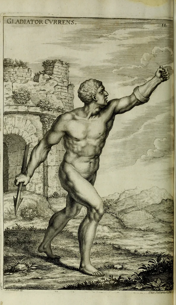 An illustration from Scvlptvræ veteris admiranda : sive, Delineatio vera perfectissimarvm eminentissimarvmqve statvarvm, unà cum artis hujus nobilissimæ theoria, serenissimo ac potentissimo principi ac domino, domino Carolo, comiti Palat. Rheni, S. Rom. imp. archith. & electori, Bavariæ duci, &c. &c., 1680, leaf 285