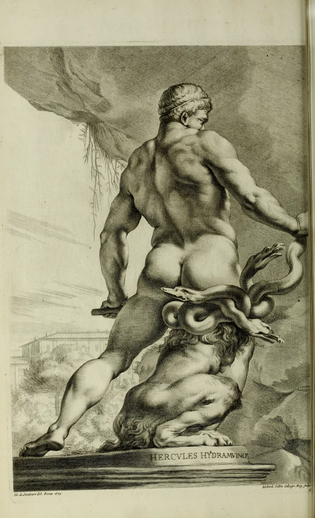 An illustration from Scvlptvræ veteris admiranda : sive, Delineatio vera perfectissimarvm eminentissimarvmqve statvarvm, unà cum artis hujus nobilissimæ theoria, serenissimo ac potentissimo principi ac domino, domino Carolo, comiti Palat. Rheni, S. Rom. imp. archith. & electori, Bavariæ duci, &c. &c., 1680, leaf 31