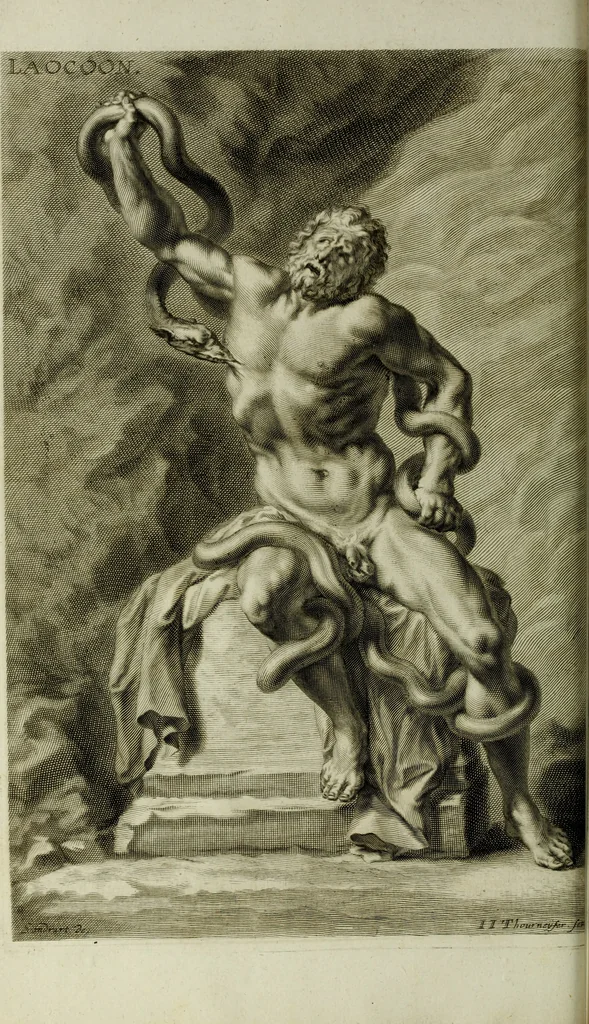 An illustration from Scvlptvræ veteris admiranda : sive, Delineatio vera perfectissimarvm eminentissimarvmqve statvarvm, unà cum artis hujus nobilissimæ theoria, serenissimo ac potentissimo principi ac domino, domino Carolo, comiti Palat. Rheni, S. Rom. imp. archith. & electori, Bavariæ duci, &c. &c., 1680, leaf 35