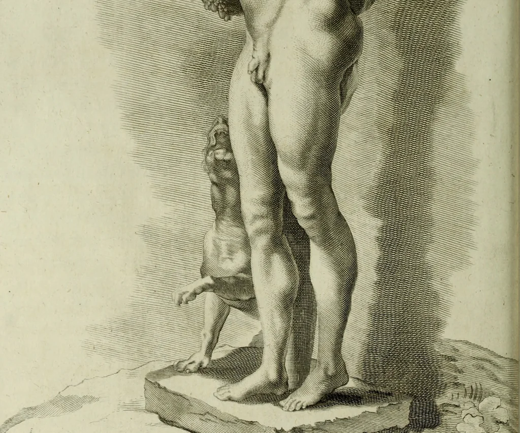 An illustration from Scvlptvræ veteris admiranda : sive, Delineatio vera perfectissimarvm eminentissimarvmqve statvarvm, unà cum artis hujus nobilissimæ theoria, serenissimo ac potentissimo principi ac domino, domino Carolo, comiti Palat. Rheni, S. Rom. imp. archith. & electori, Bavariæ duci, &c. &c., 1680, leaf 41