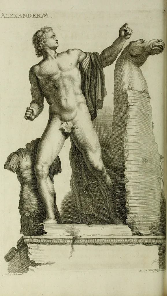 An illustration from Scvlptvræ veteris admiranda : sive, Delineatio vera perfectissimarvm eminentissimarvmqve statvarvm, unà cum artis hujus nobilissimæ theoria, serenissimo ac potentissimo principi ac domino, domino Carolo, comiti Palat. Rheni, S. Rom. imp. archith. & electori, Bavariæ duci, &c. &c., 1680, leaf 45
