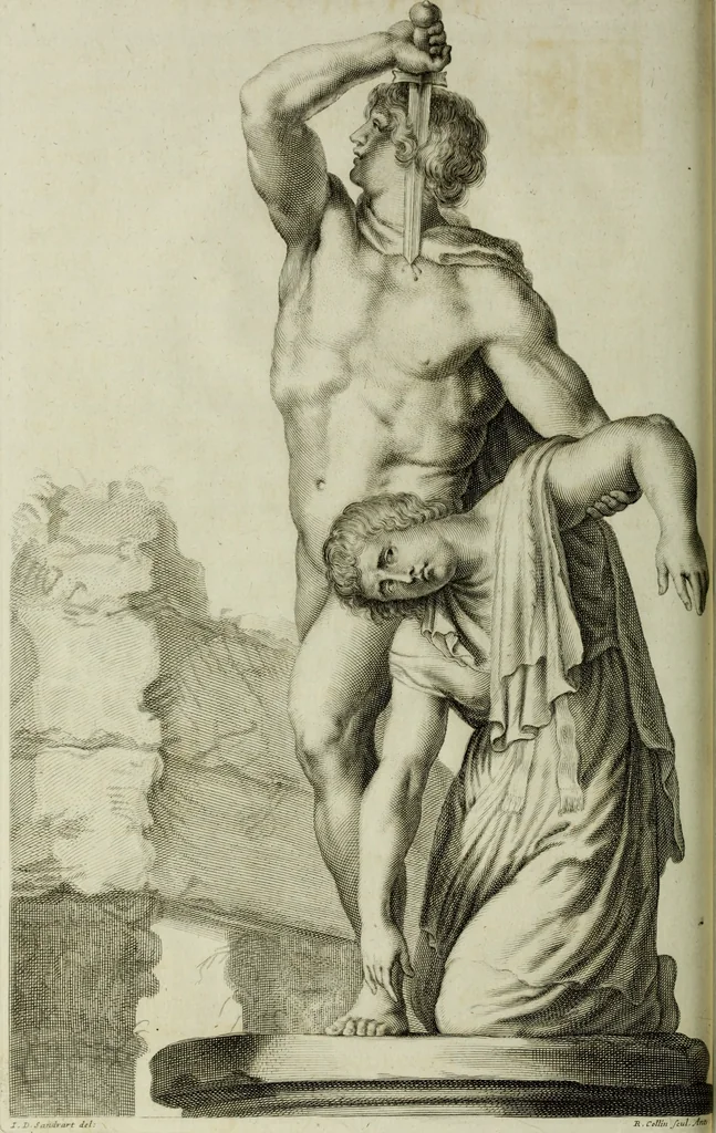 An illustration from Scvlptvræ veteris admiranda : sive, Delineatio vera perfectissimarvm eminentissimarvmqve statvarvm, unà cum artis hujus nobilissimæ theoria, serenissimo ac potentissimo principi ac domino, domino Carolo, comiti Palat. Rheni, S. Rom. imp. archith. & electori, Bavariæ duci, &c. &c., 1680, leaf 53