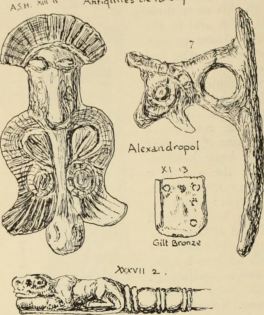 An illustration from Scythians and Greeks : a survey of ancient history and archaeology on the north coast of the Euxine from the Danube to the Caucasus, 1913, leaf 207