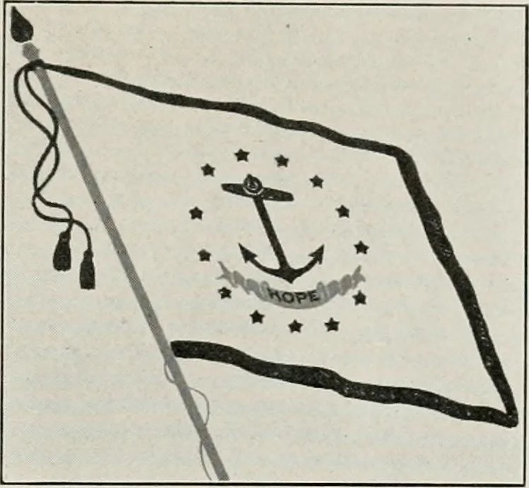 An illustration from The seal, the arms and the flag of Rhode Island, 1913, leaf 18