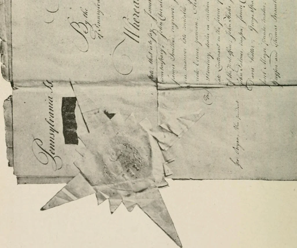 An illustration from The seal and arms of Pennsylvania, 1902, leaf 25