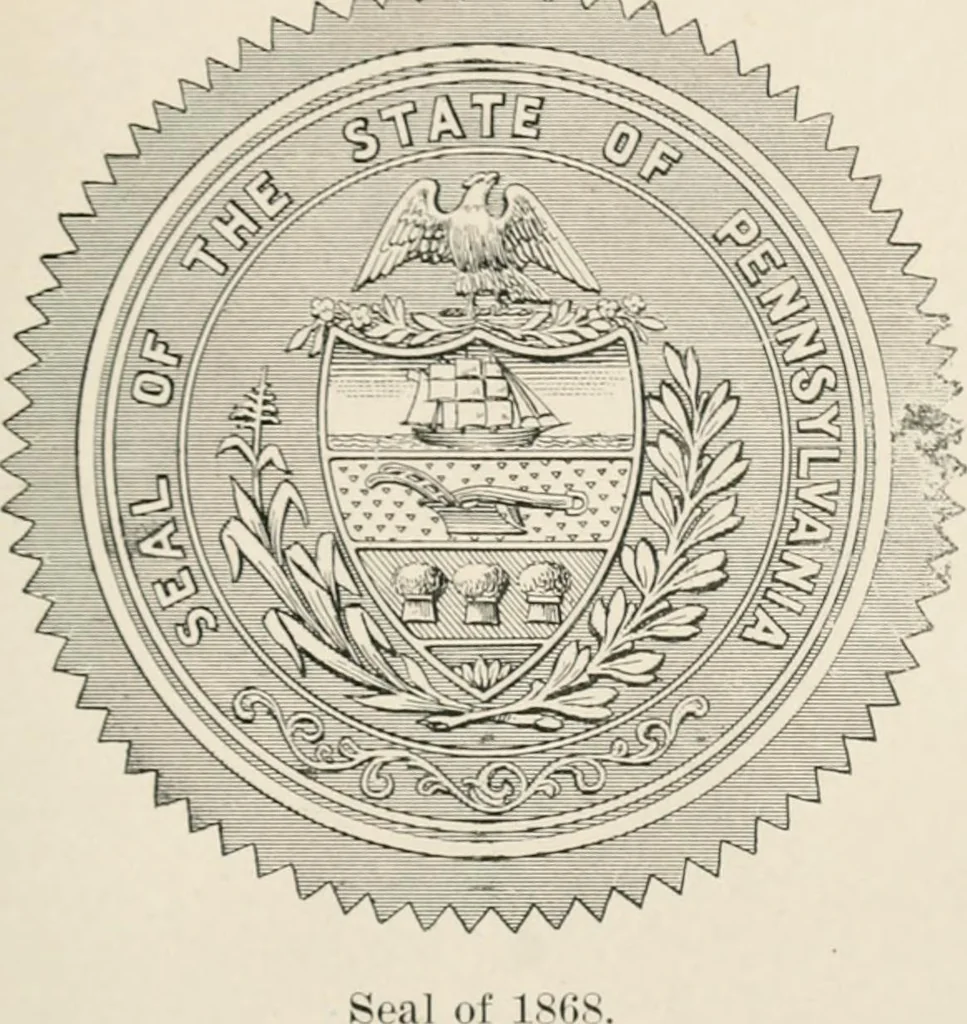 An illustration from The seal and arms of Pennsylvania, 1902, leaf 34