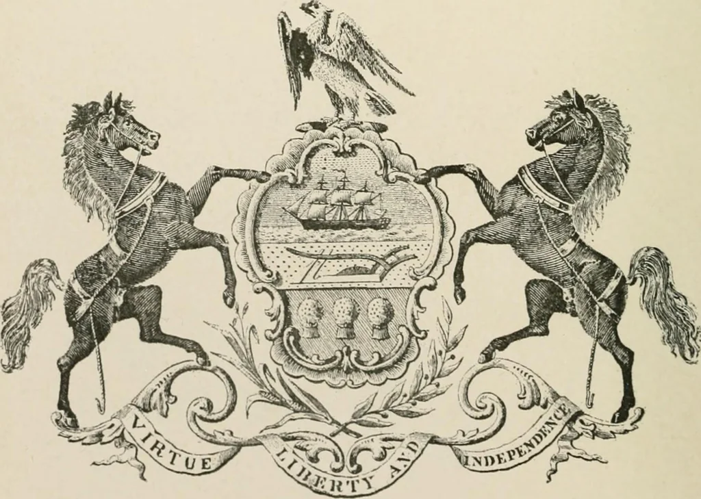 An illustration from The seal and arms of Pennsylvania, 1902, leaf 43